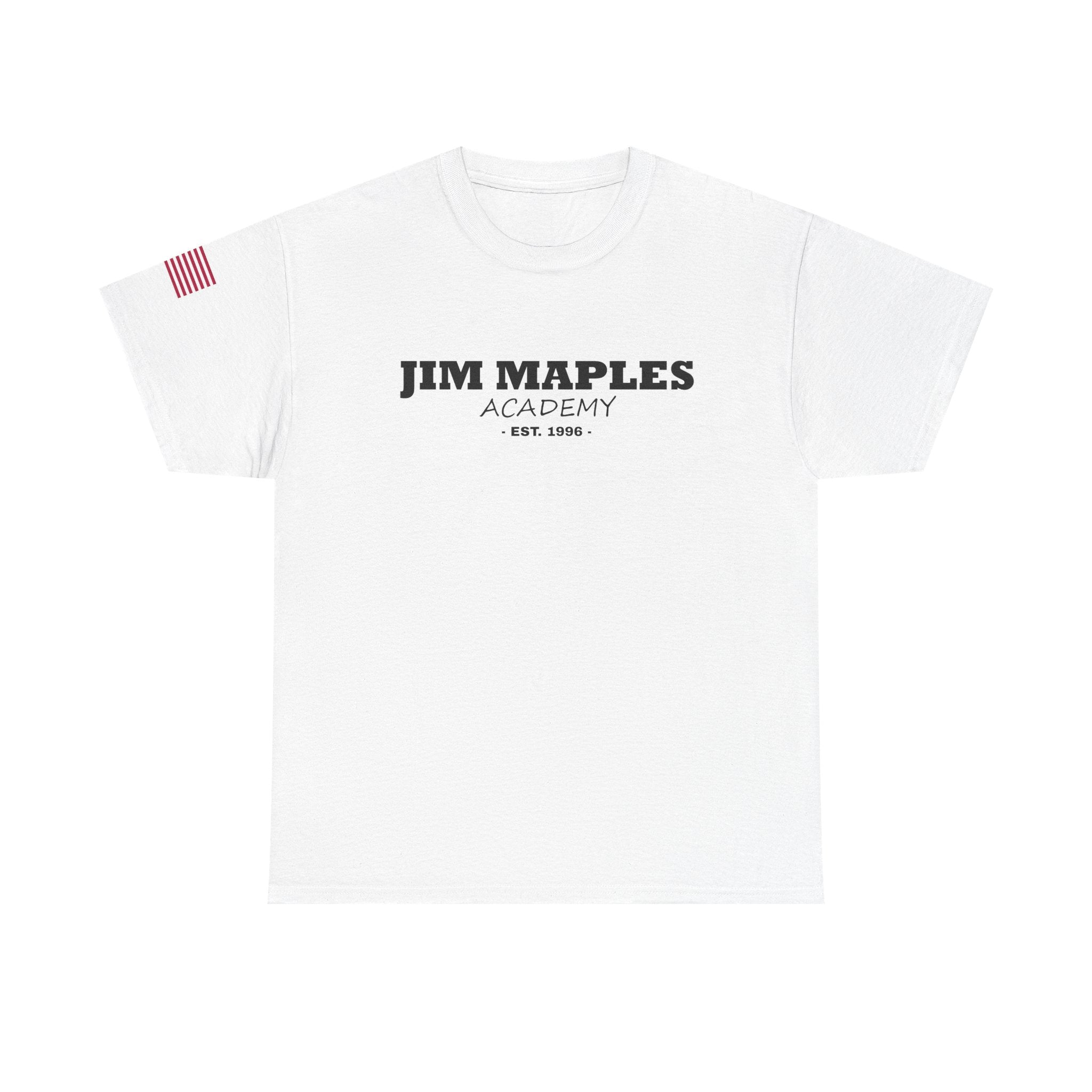 Jim Maples Text w/ American Flag Unisex Heavy Cotton Tee