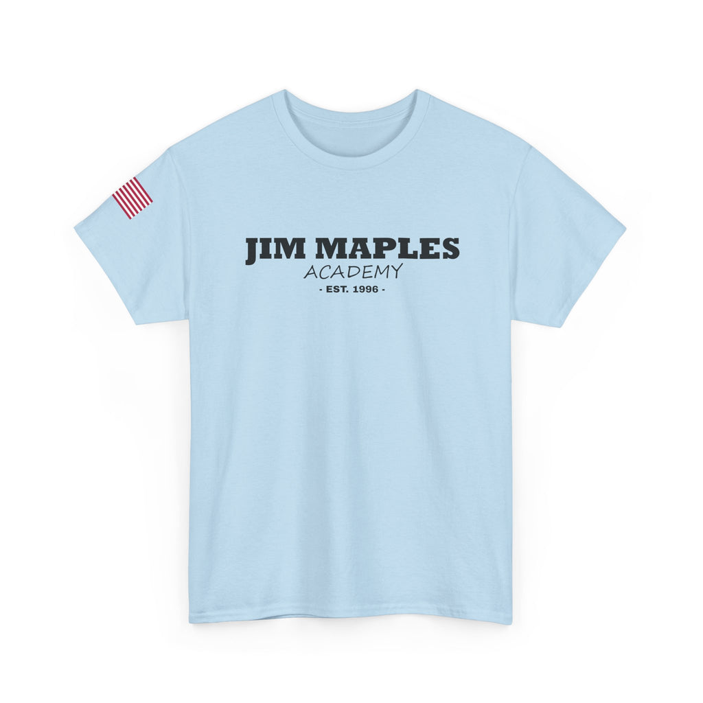 Jim Maples Text w/ American Flag Unisex Heavy Cotton Tee