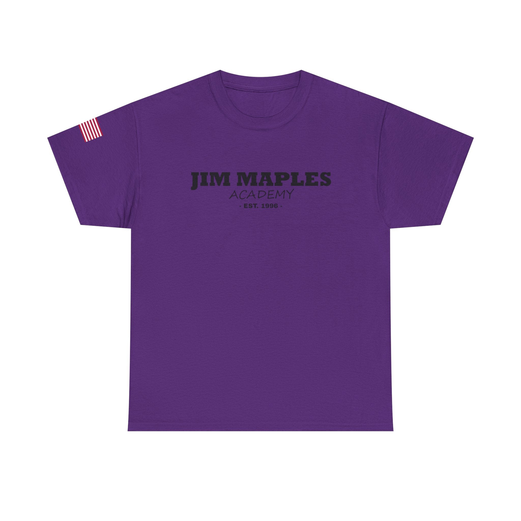 Jim Maples Text w/ American Flag Unisex Heavy Cotton Tee