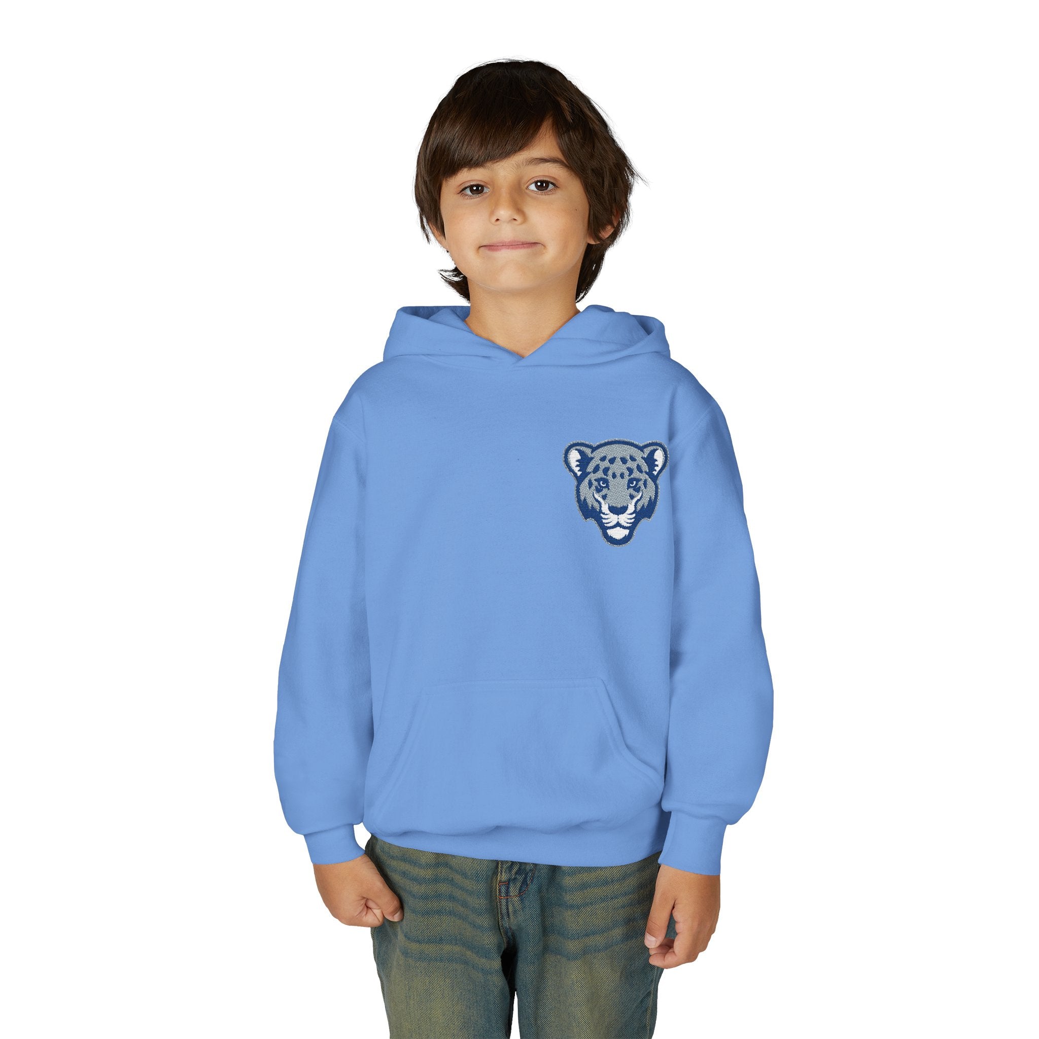 Jaguar Face Embroidered Youth Hoodie - Soft, Stylish & Perfect for Kids