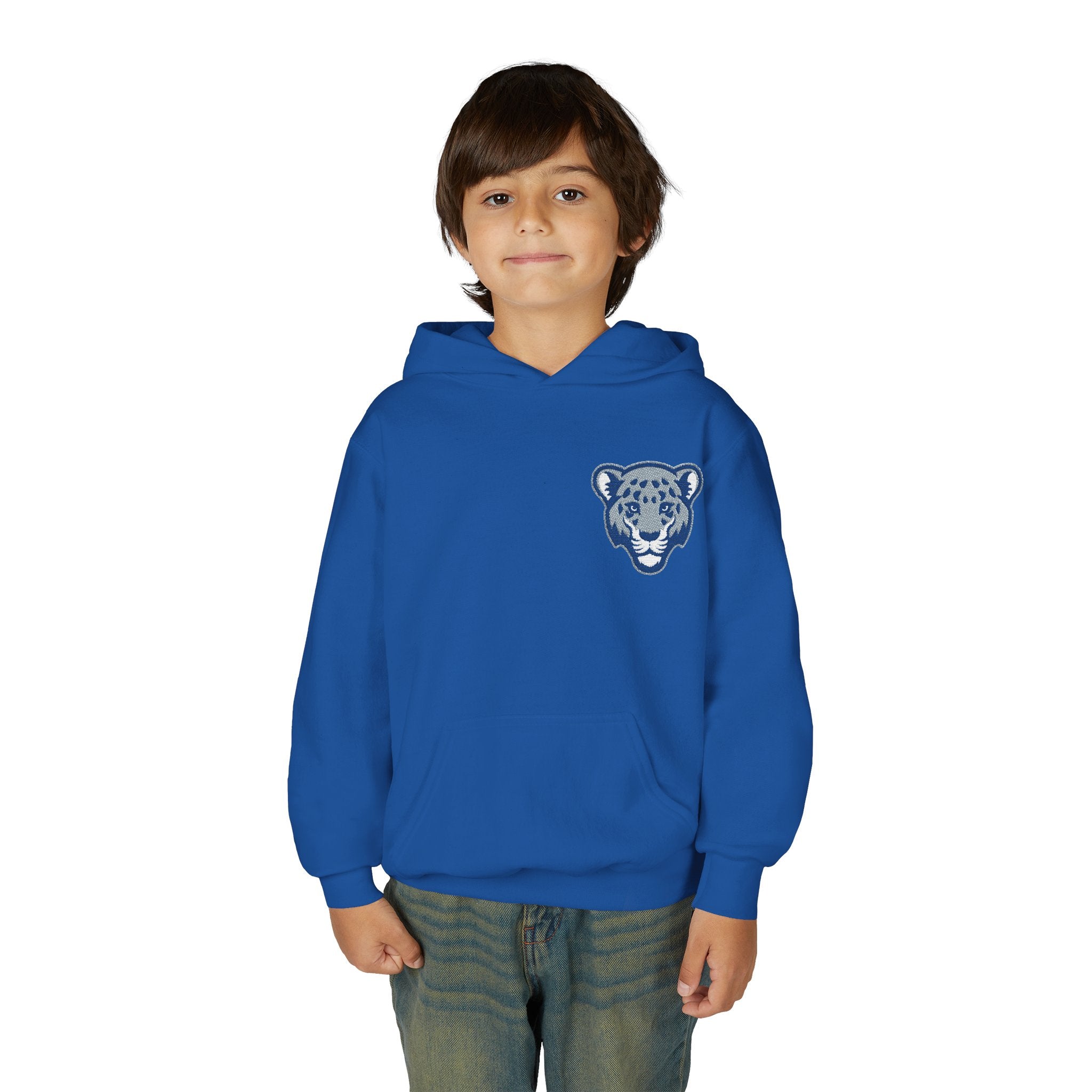 Jaguar Face Embroidered Youth Hoodie - Soft, Stylish & Perfect for Kids