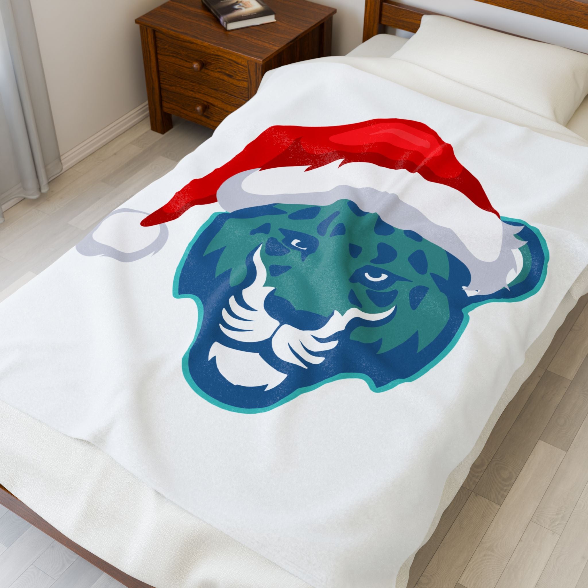 Holiday Jaguar Velveteen Plush Blanket