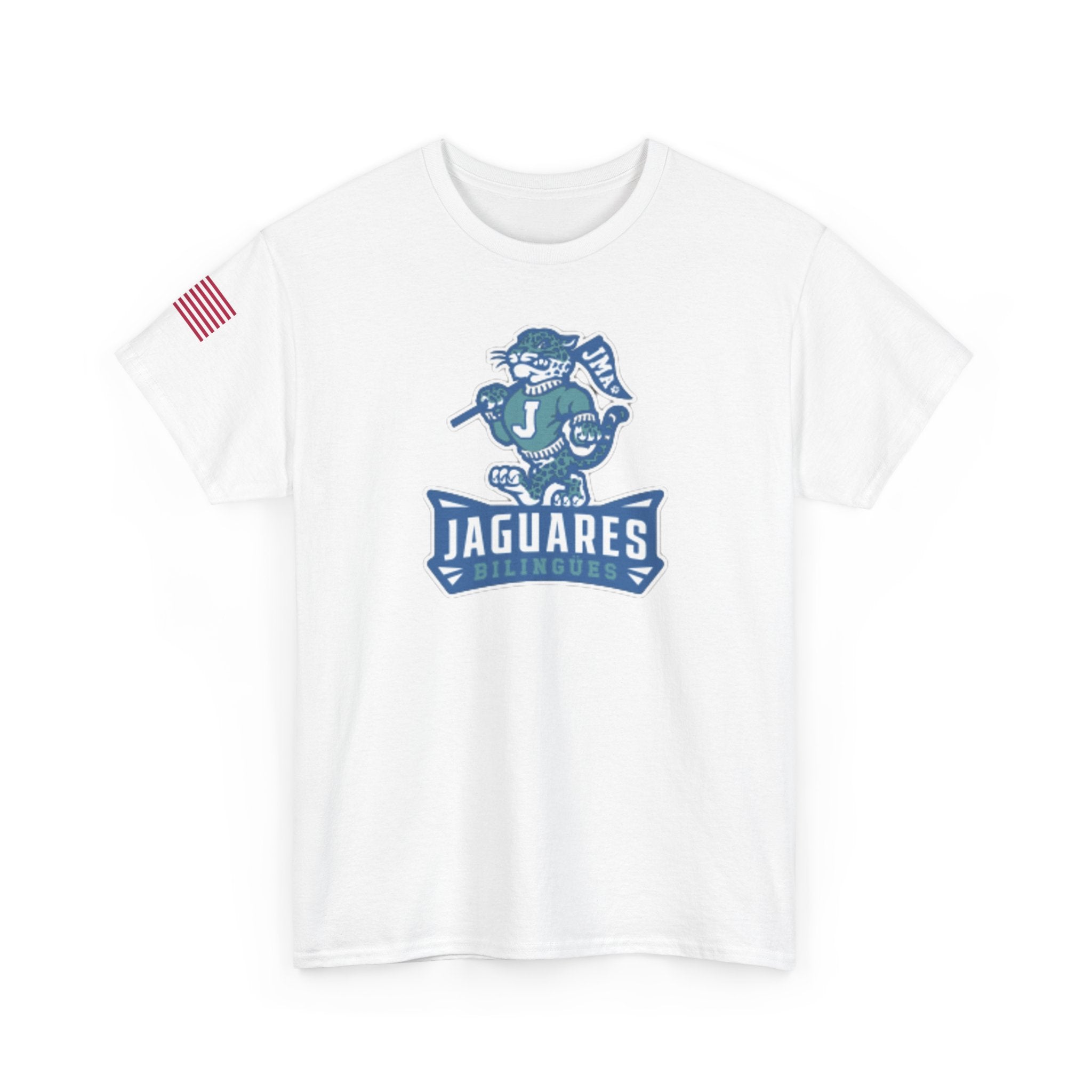 JMA Jaguares w/American Flag Unisex Heavy Cotton Tee