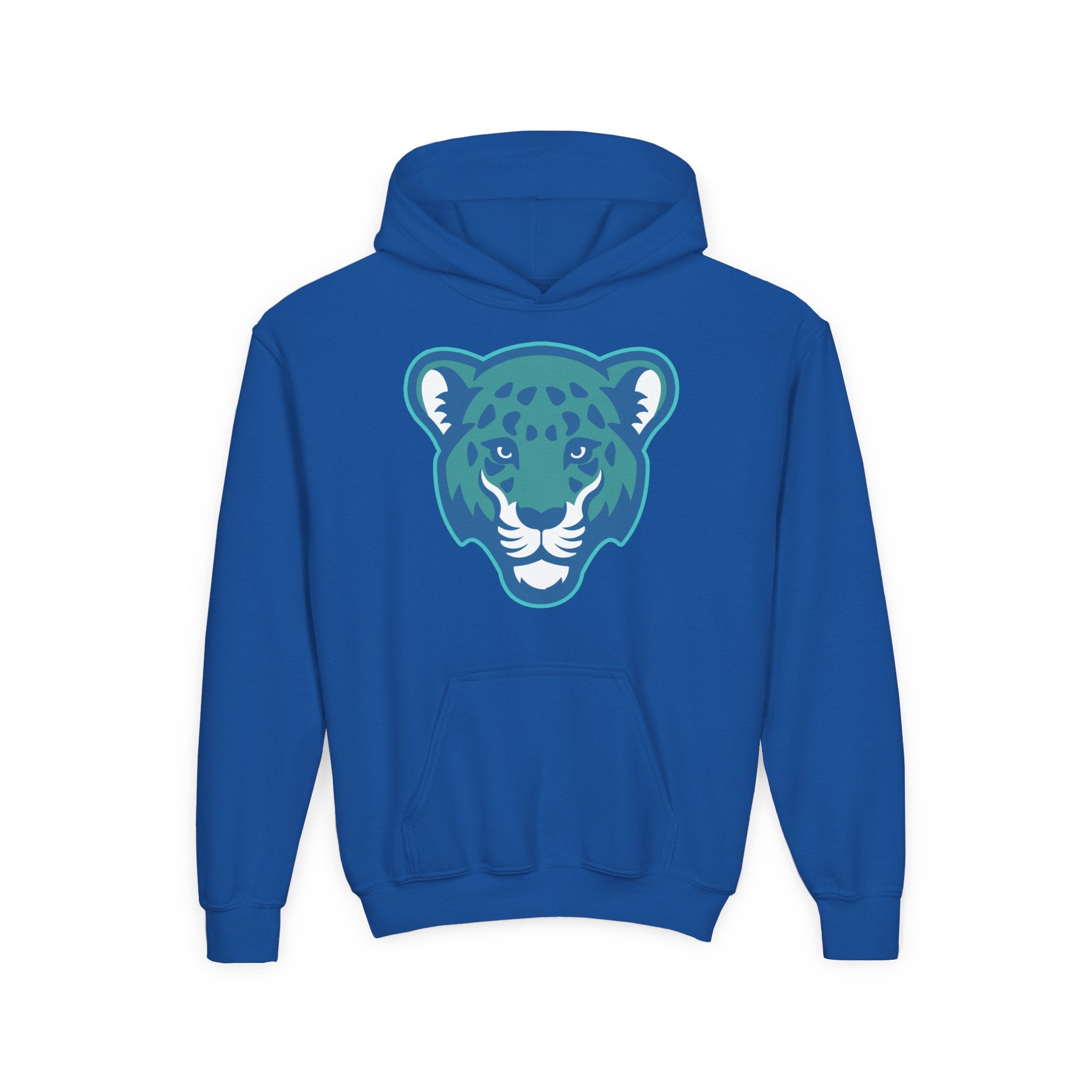 Youth Heavy Blend Hooded Sweatshirt - Cool Tiger Face Design