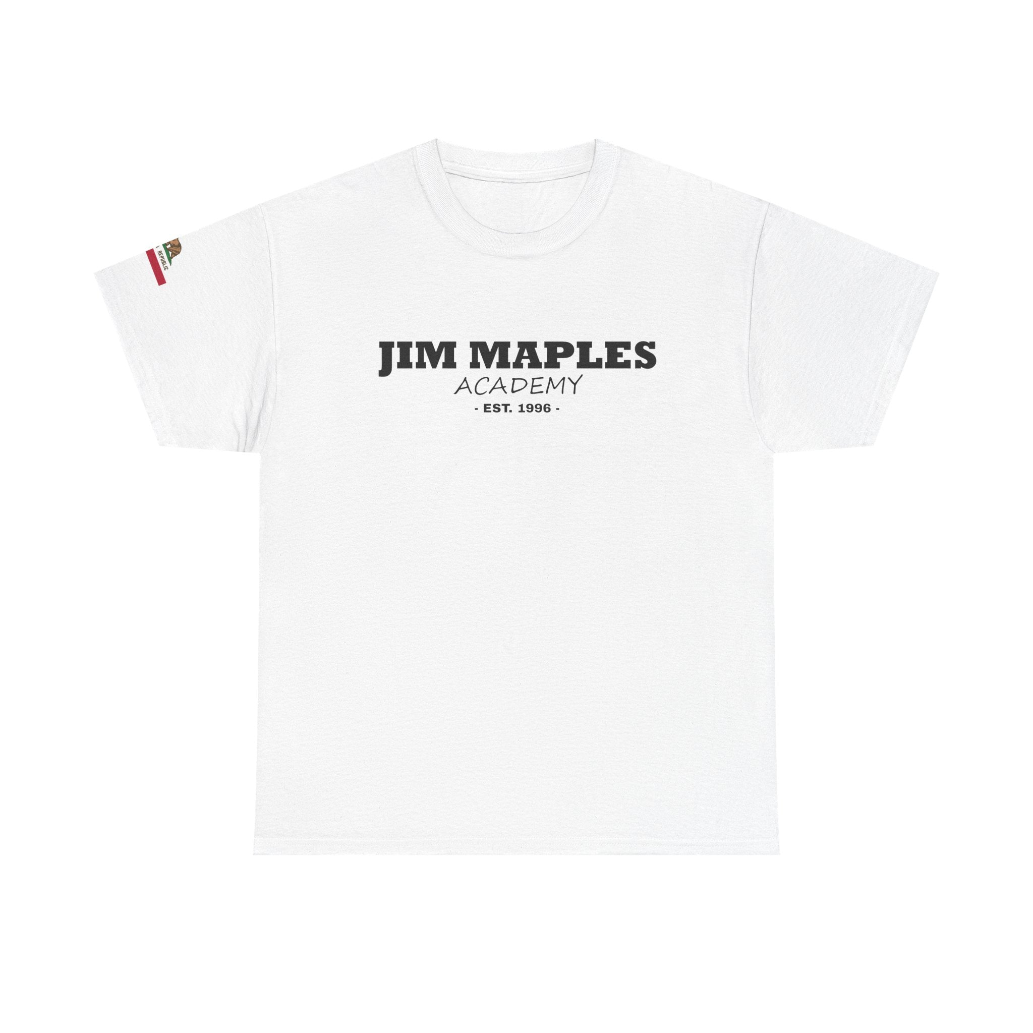 Jim Maples Text w/ California Flag Unisex Heavy Cotton Tee