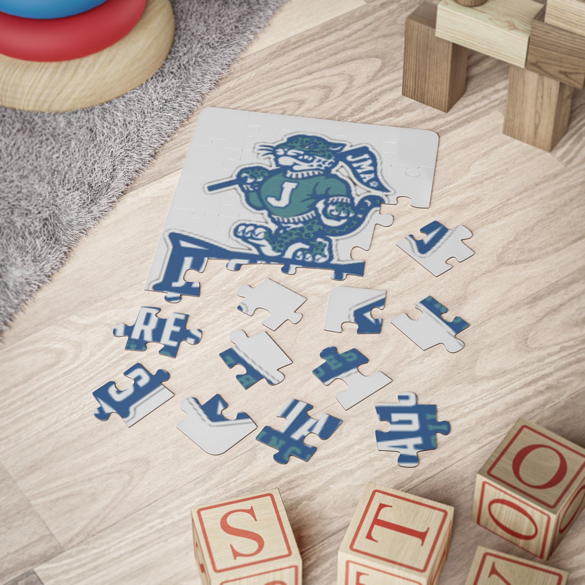 Kids' 30-Piece Puzzle with Jim Maples Jaguares Design