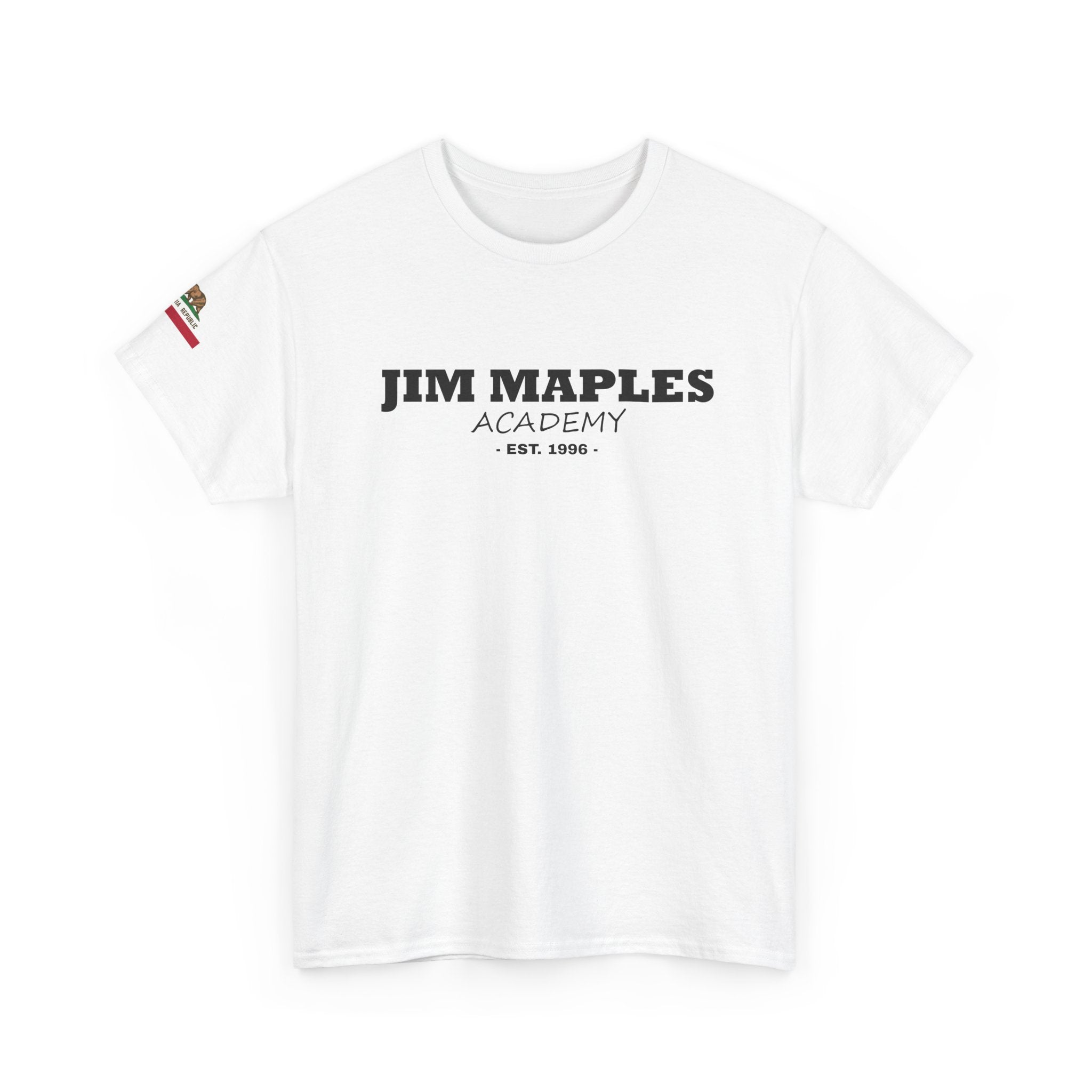 Jim Maples Text w/ California Flag Unisex Heavy Cotton Tee