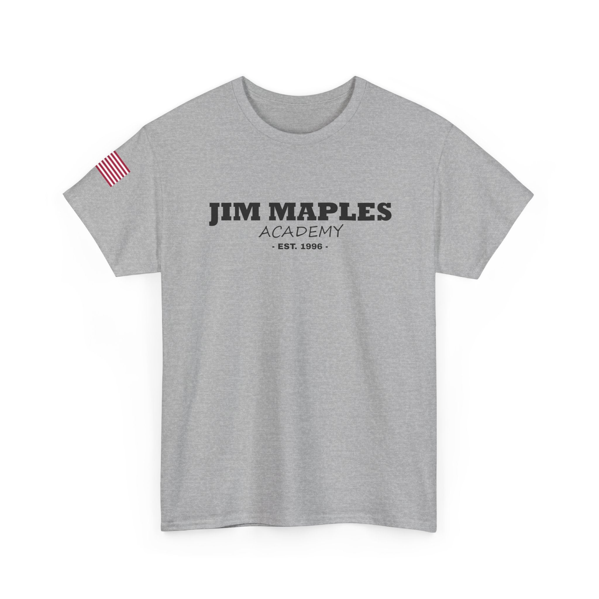 Jim Maples Text w/ American Flag Unisex Heavy Cotton Tee