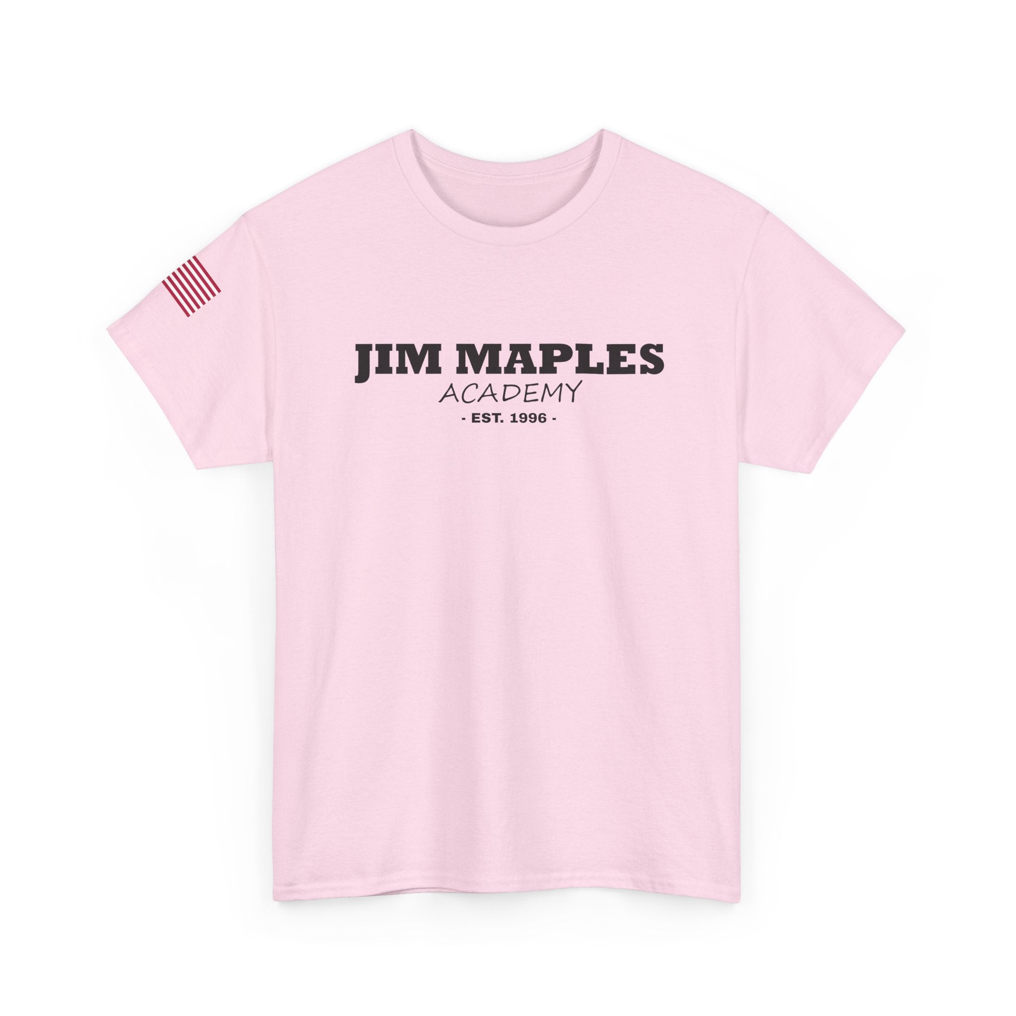 Jim Maples Text w/ American Flag Unisex Heavy Cotton Tee