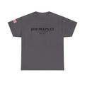 Jim Maples Text w/ American Flag Unisex Heavy Cotton Tee