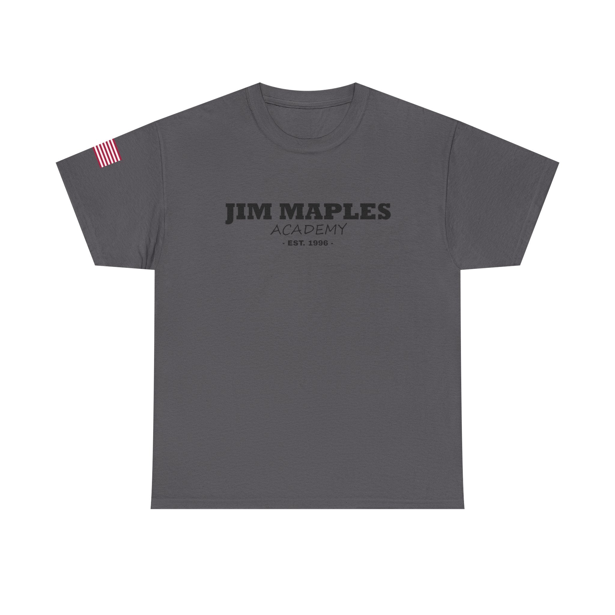 Jim Maples Text w/ American Flag Unisex Heavy Cotton Tee