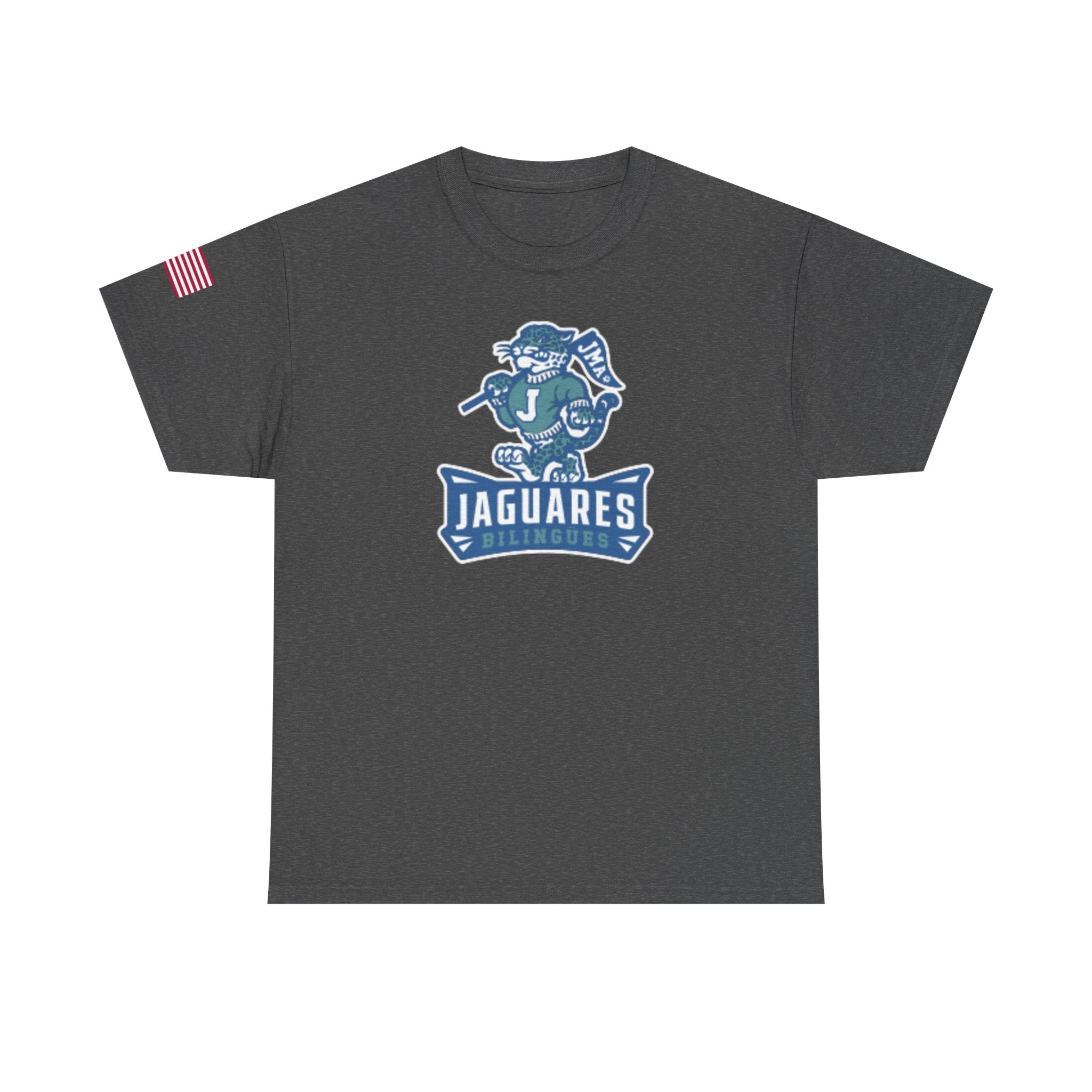 JMA Jaguares w/American Flag Unisex Heavy Cotton Tee