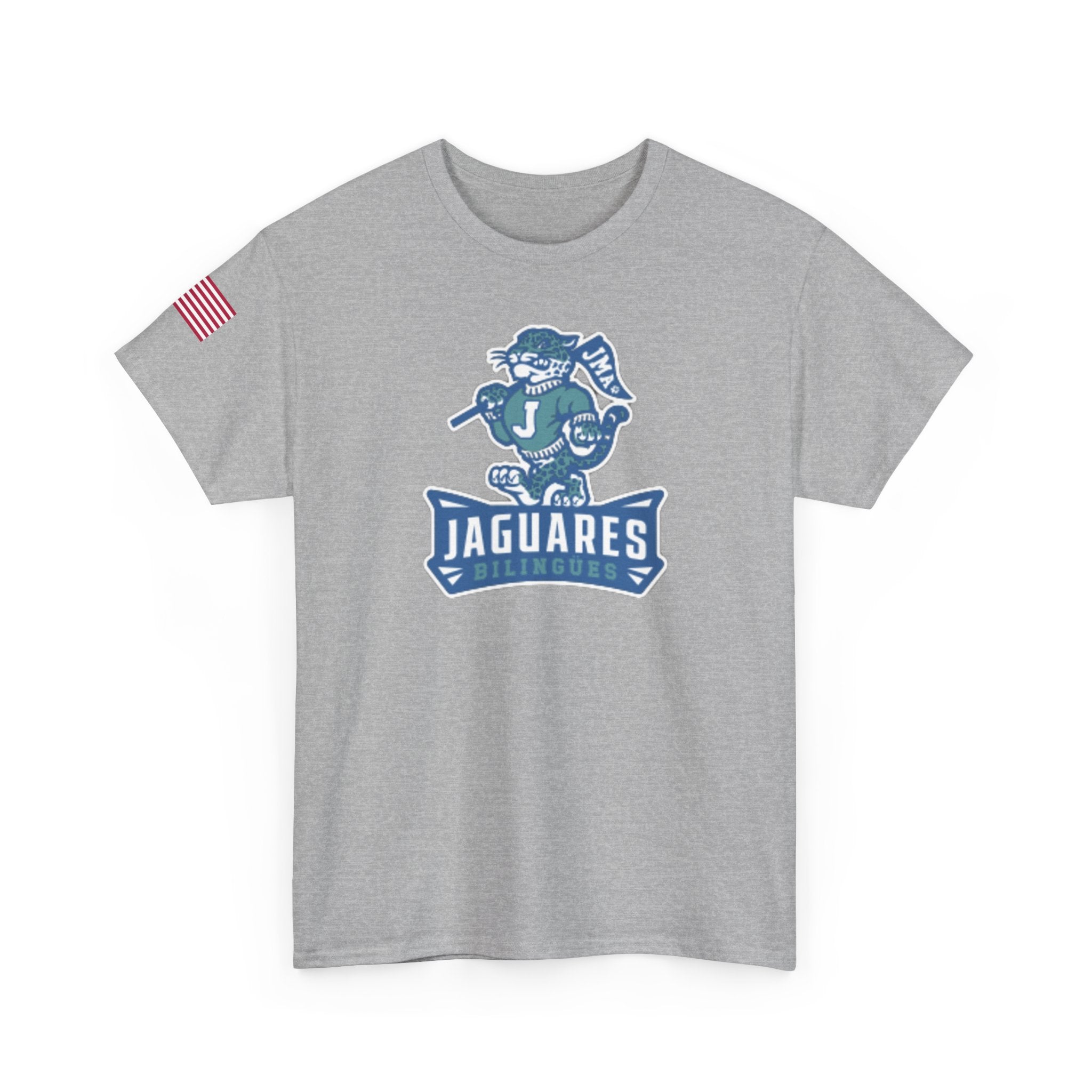 JMA Jaguares w/American Flag Unisex Heavy Cotton Tee