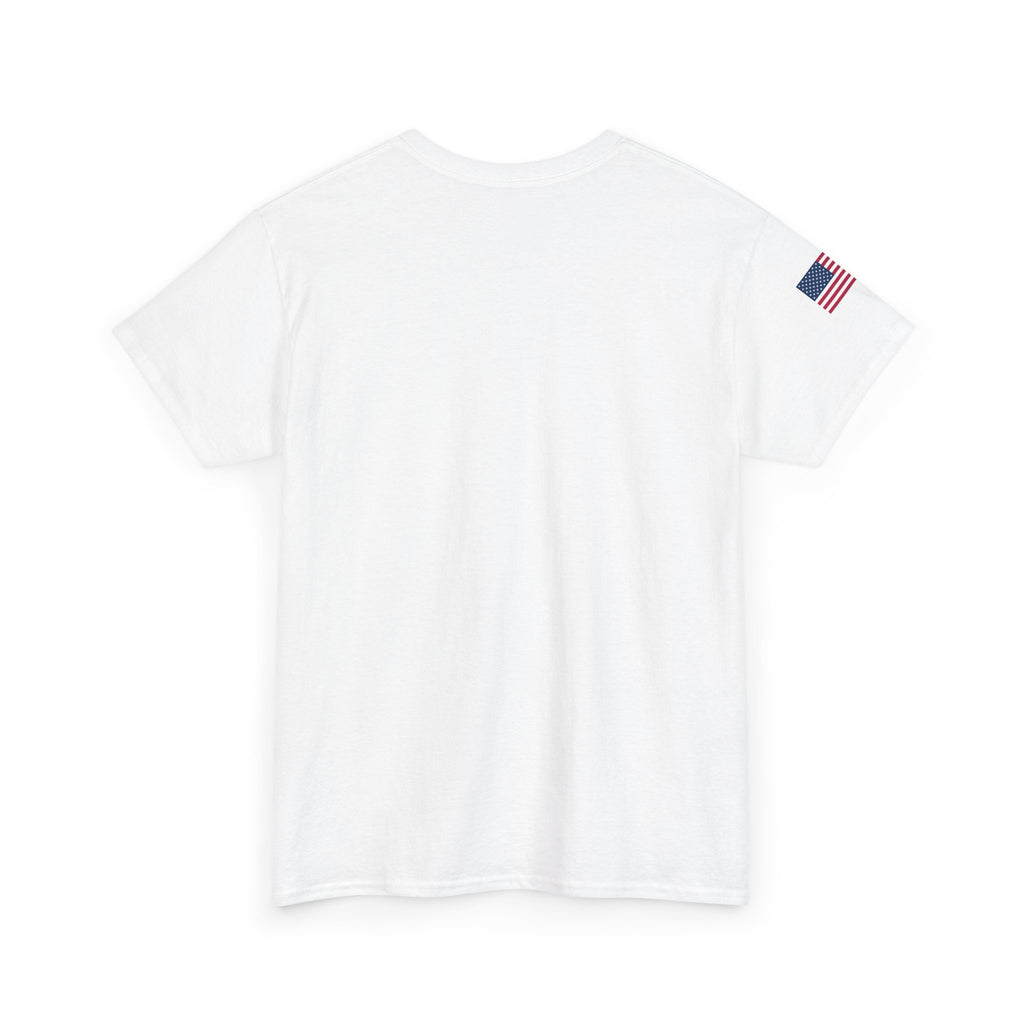 Jim Maples Text w/ American Flag Unisex Heavy Cotton Tee