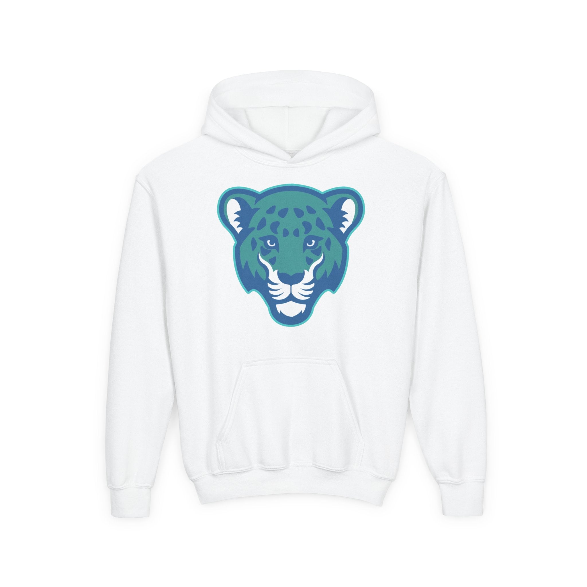 Youth Heavy Blend Hooded Sweatshirt - Cool Tiger Face Design
