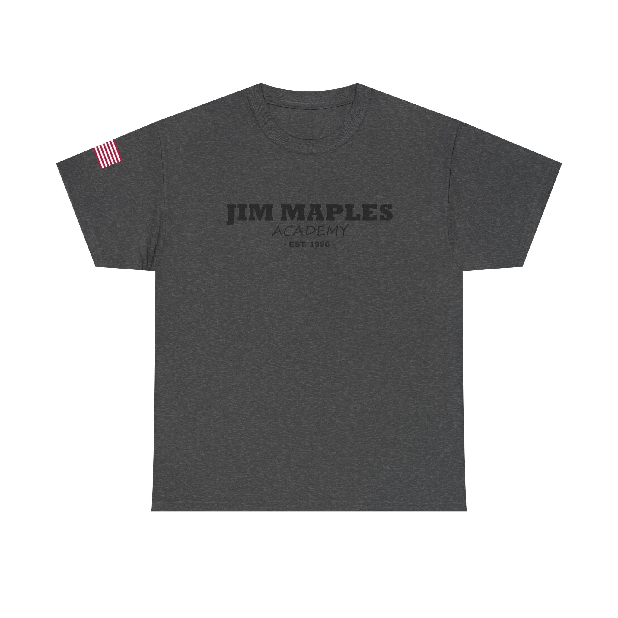 Jim Maples Text w/ American Flag Unisex Heavy Cotton Tee
