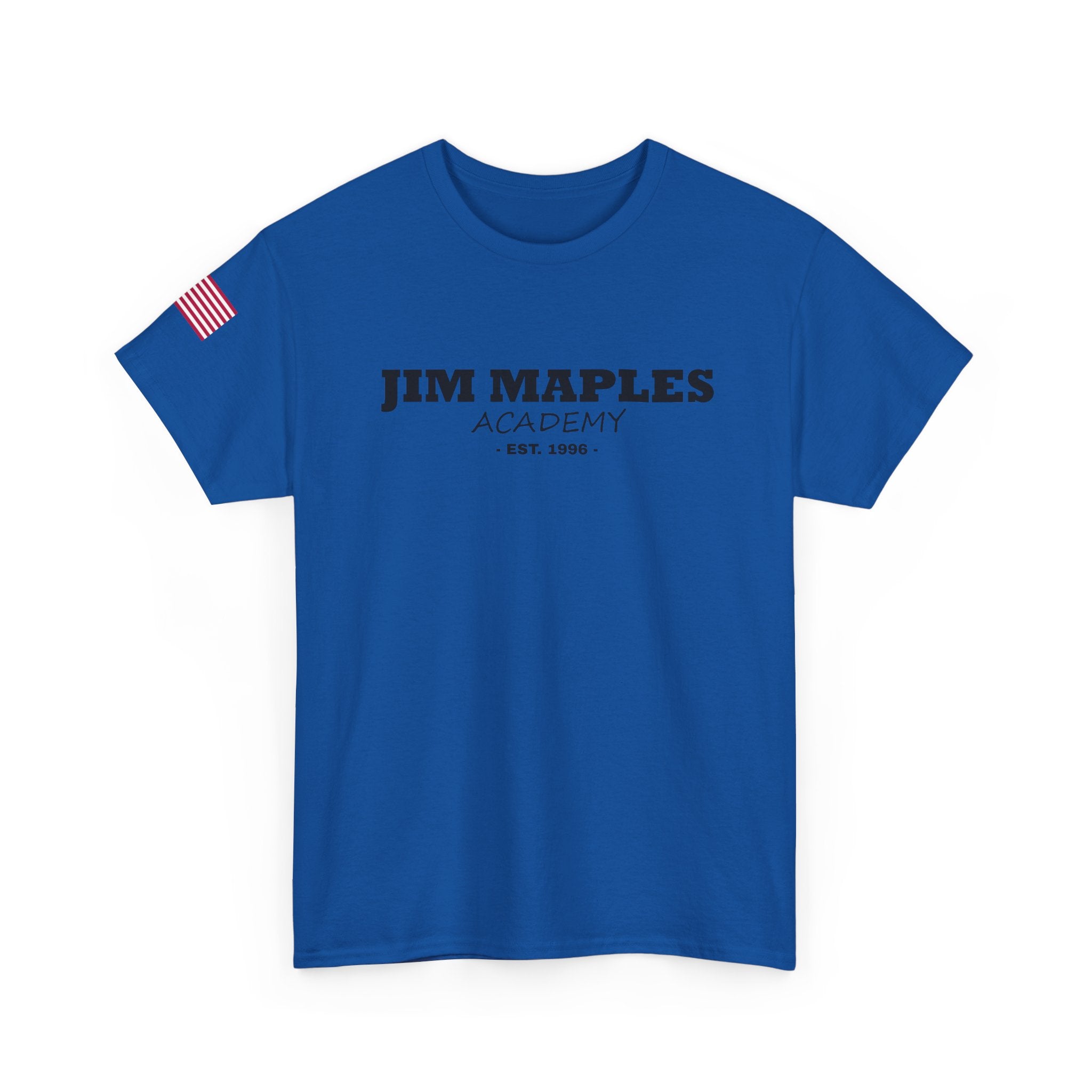 Jim Maples Text w/ American Flag Unisex Heavy Cotton Tee