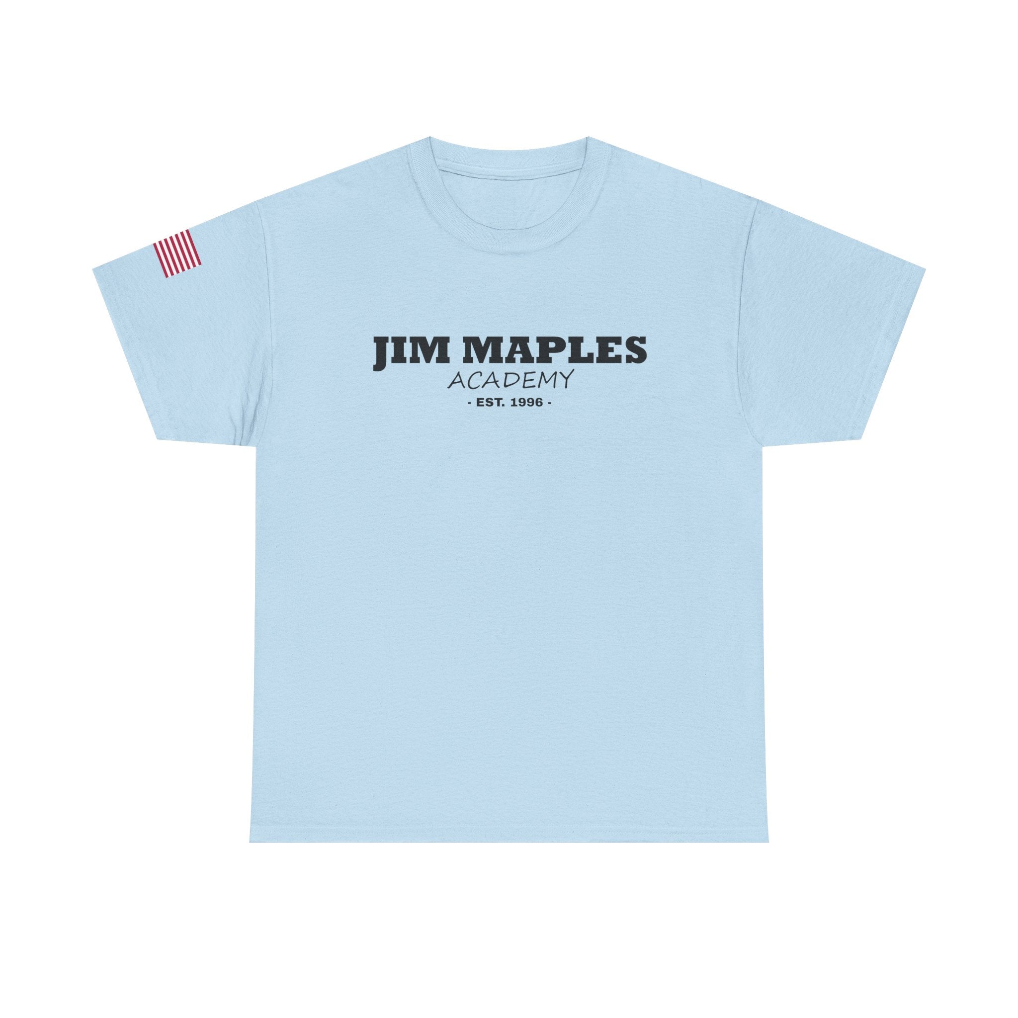 Jim Maples Text w/ American Flag Unisex Heavy Cotton Tee