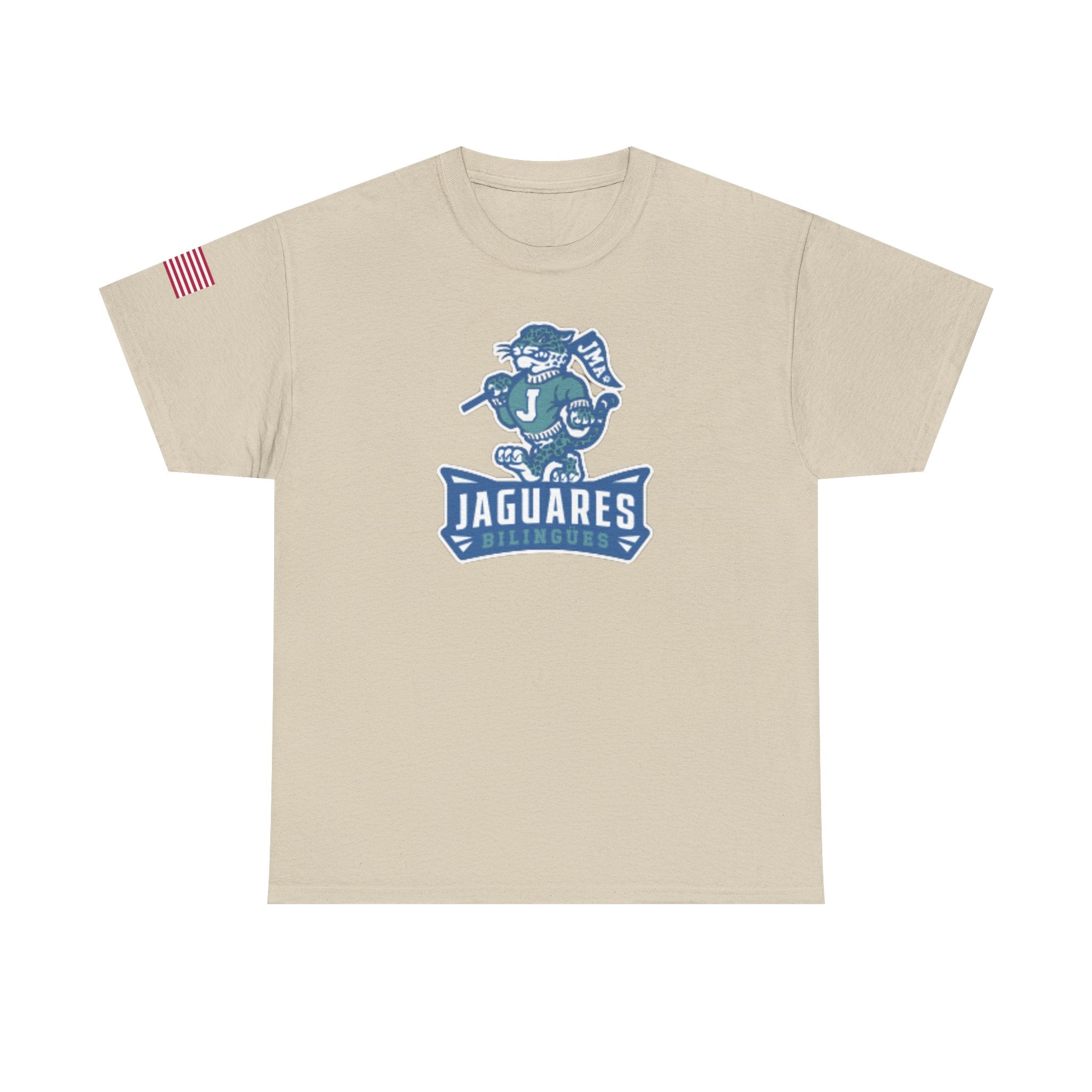 JMA Jaguares w/American Flag Unisex Heavy Cotton Tee