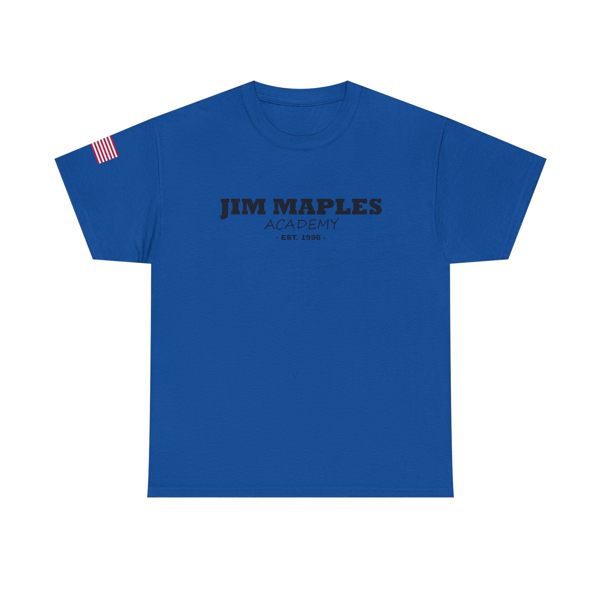 Jim Maples Text w/ American Flag Unisex Heavy Cotton Tee