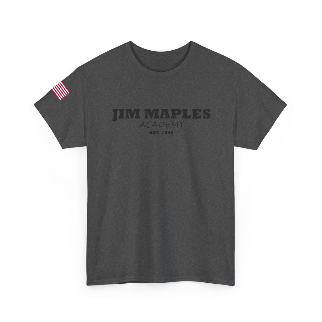 Jim Maples Text w/ American Flag Unisex Heavy Cotton Tee