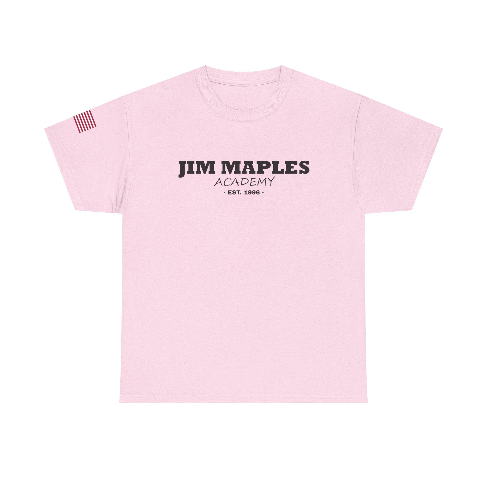 Jim Maples Text w/ American Flag Unisex Heavy Cotton Tee