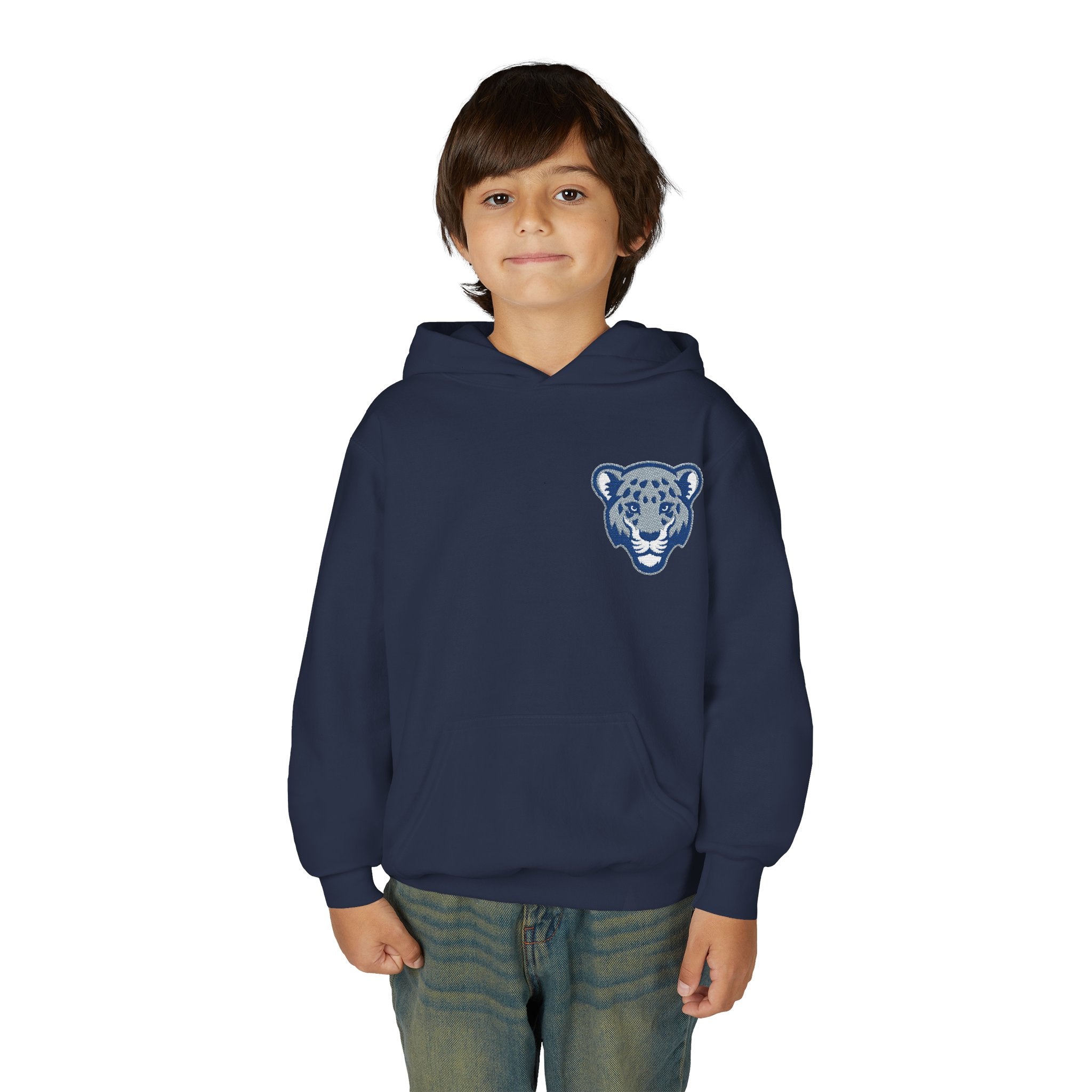 Jaguar Face Embroidered Youth Hoodie - Soft, Stylish & Perfect for Kids