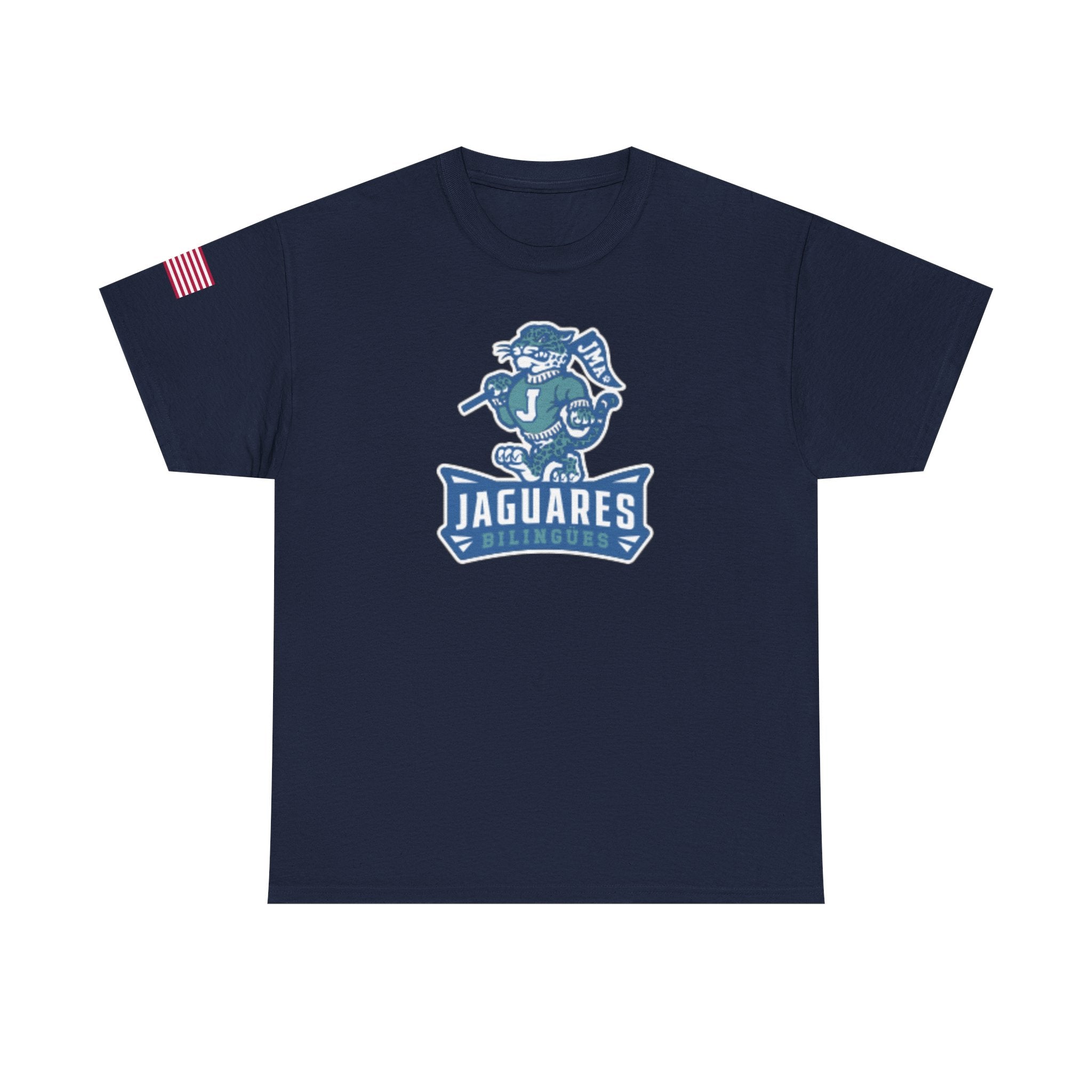 JMA Jaguares w/American Flag Unisex Heavy Cotton Tee