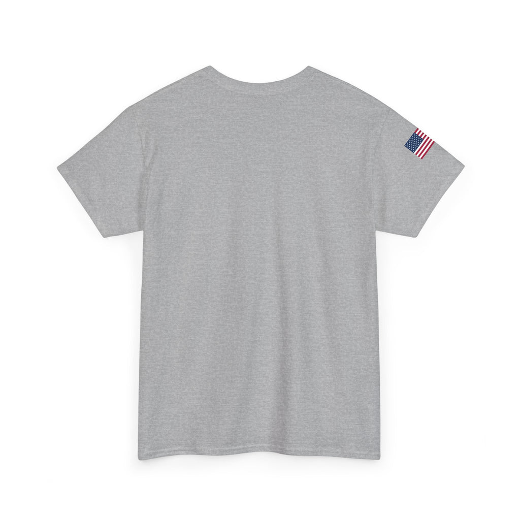 Jim Maples Text w/ American Flag Unisex Heavy Cotton Tee
