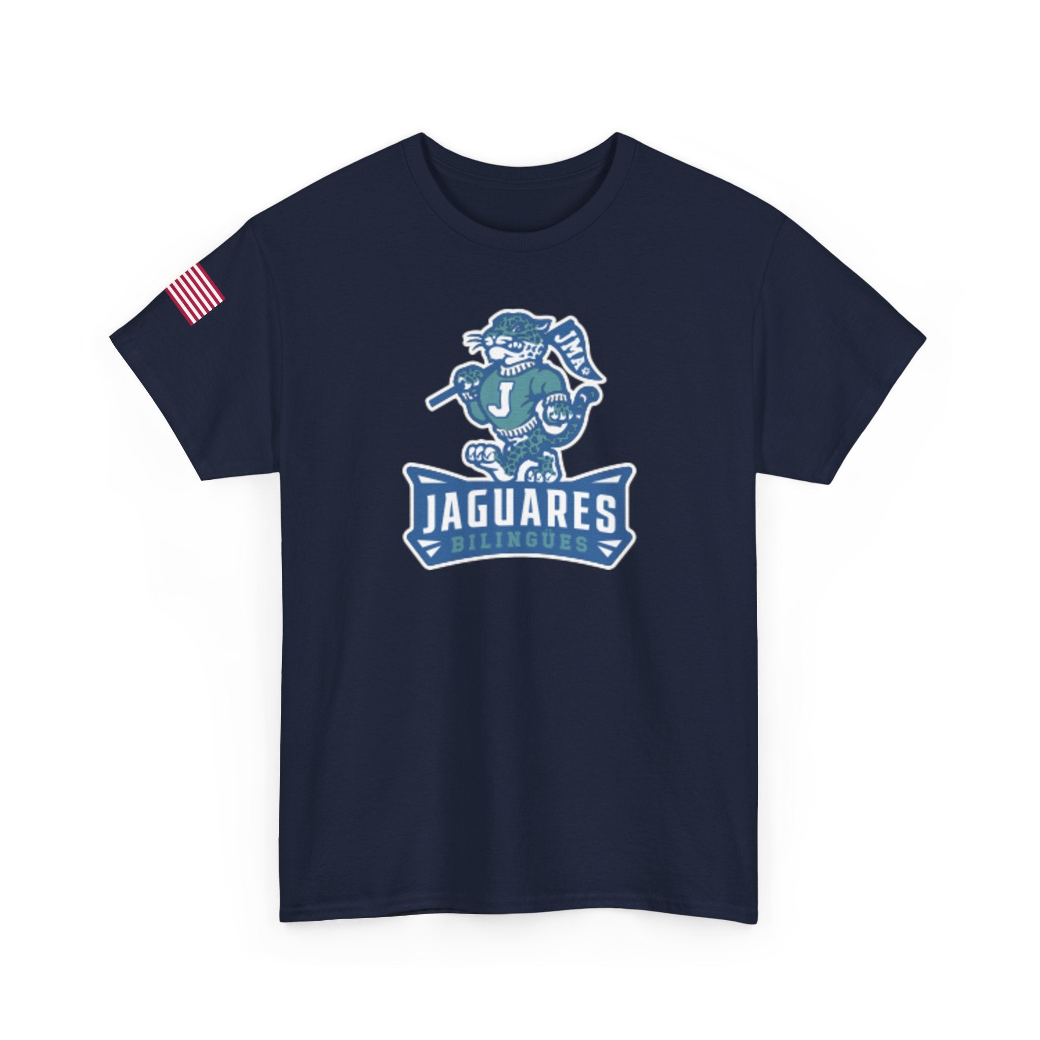 JMA Jaguares w/American Flag Unisex Heavy Cotton Tee