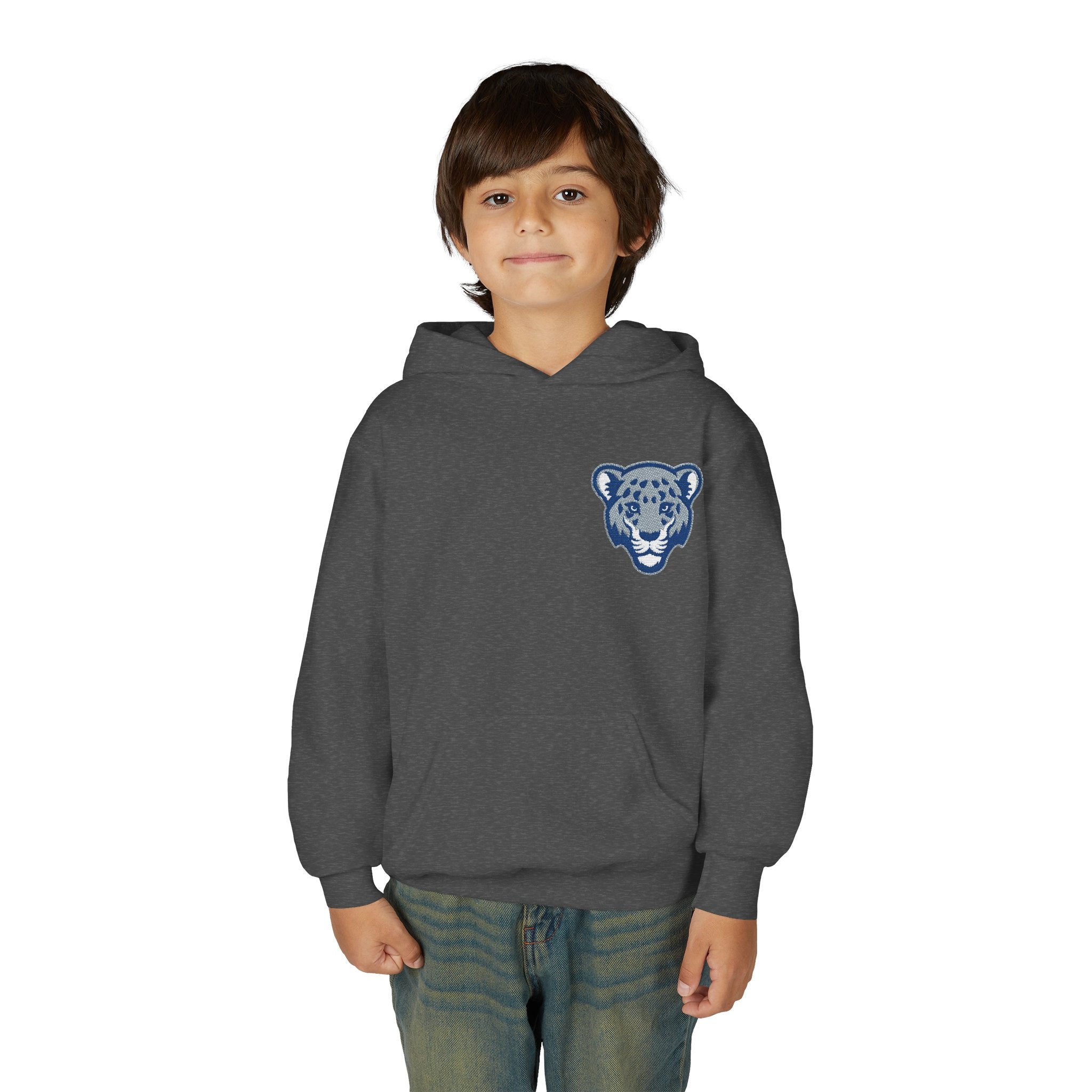 Jaguar Face Embroidered Youth Hoodie - Soft, Stylish & Perfect for Kids