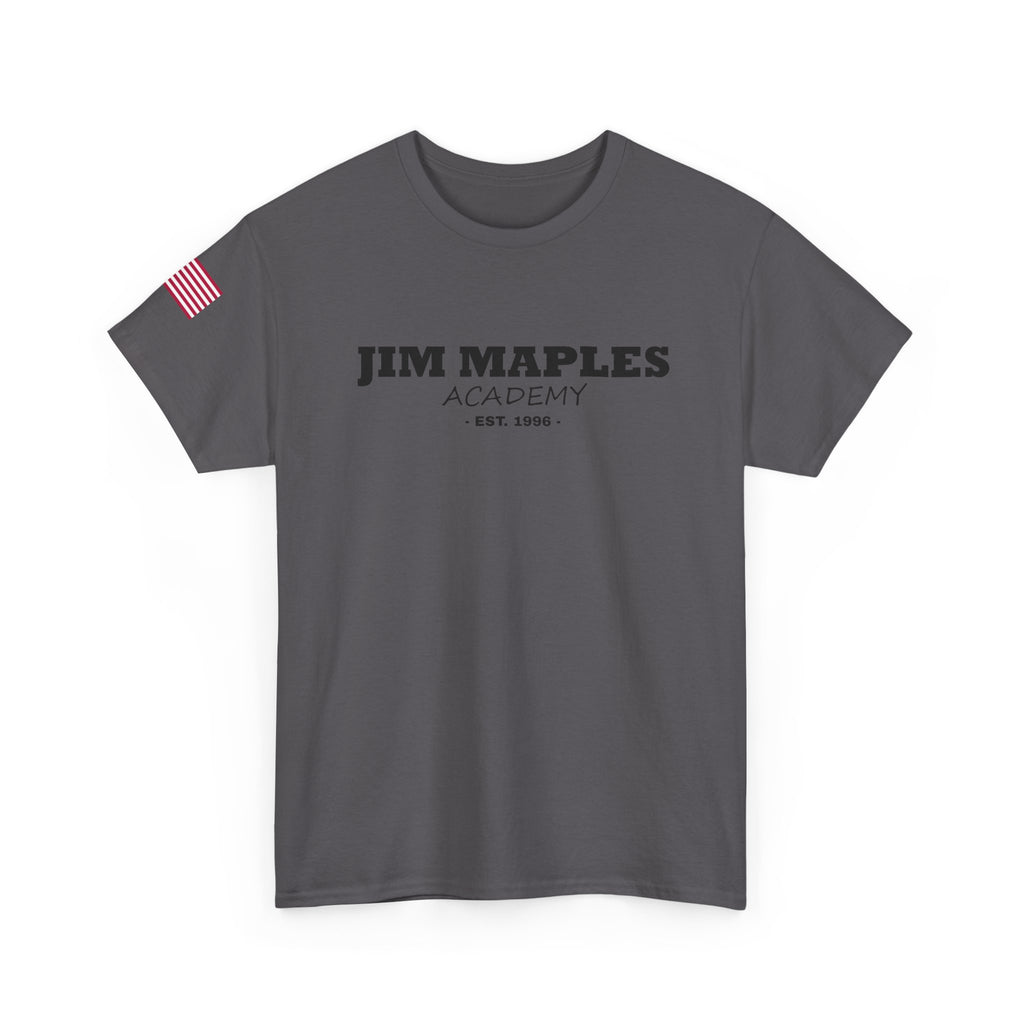 Jim Maples Text w/ American Flag Unisex Heavy Cotton Tee
